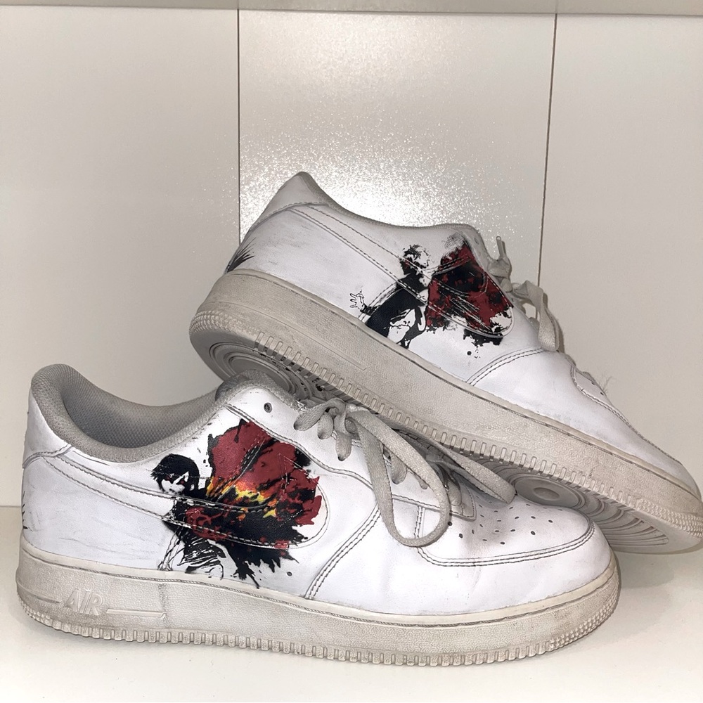 Nike Air Force One Custom Painted Anime Sneakers Men's Size 11